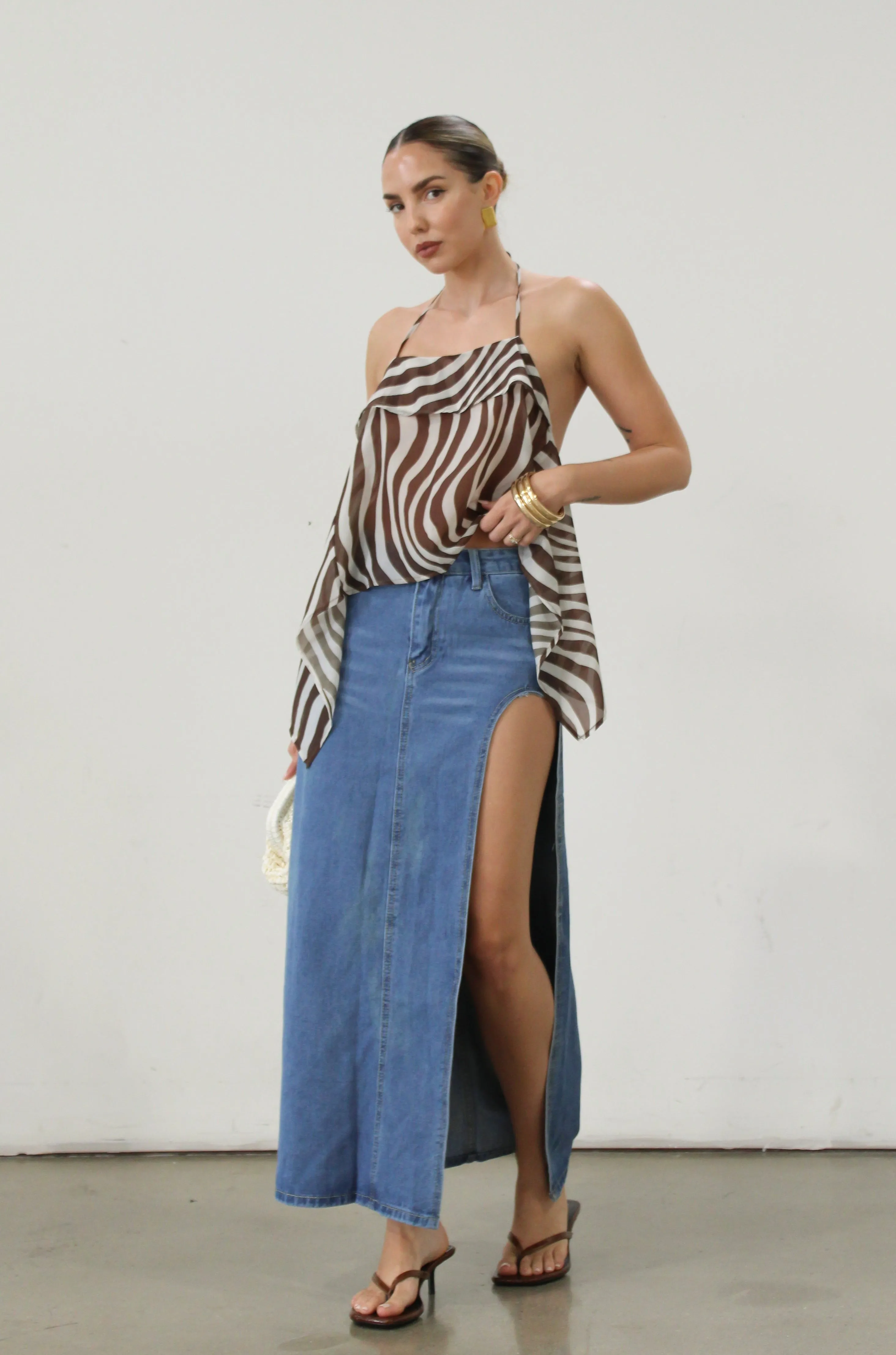 Split Decision Maxi Skirt