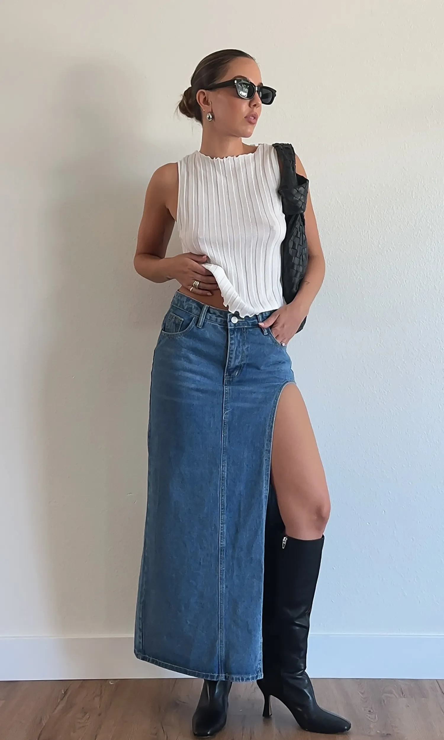 Split Decision Maxi Skirt