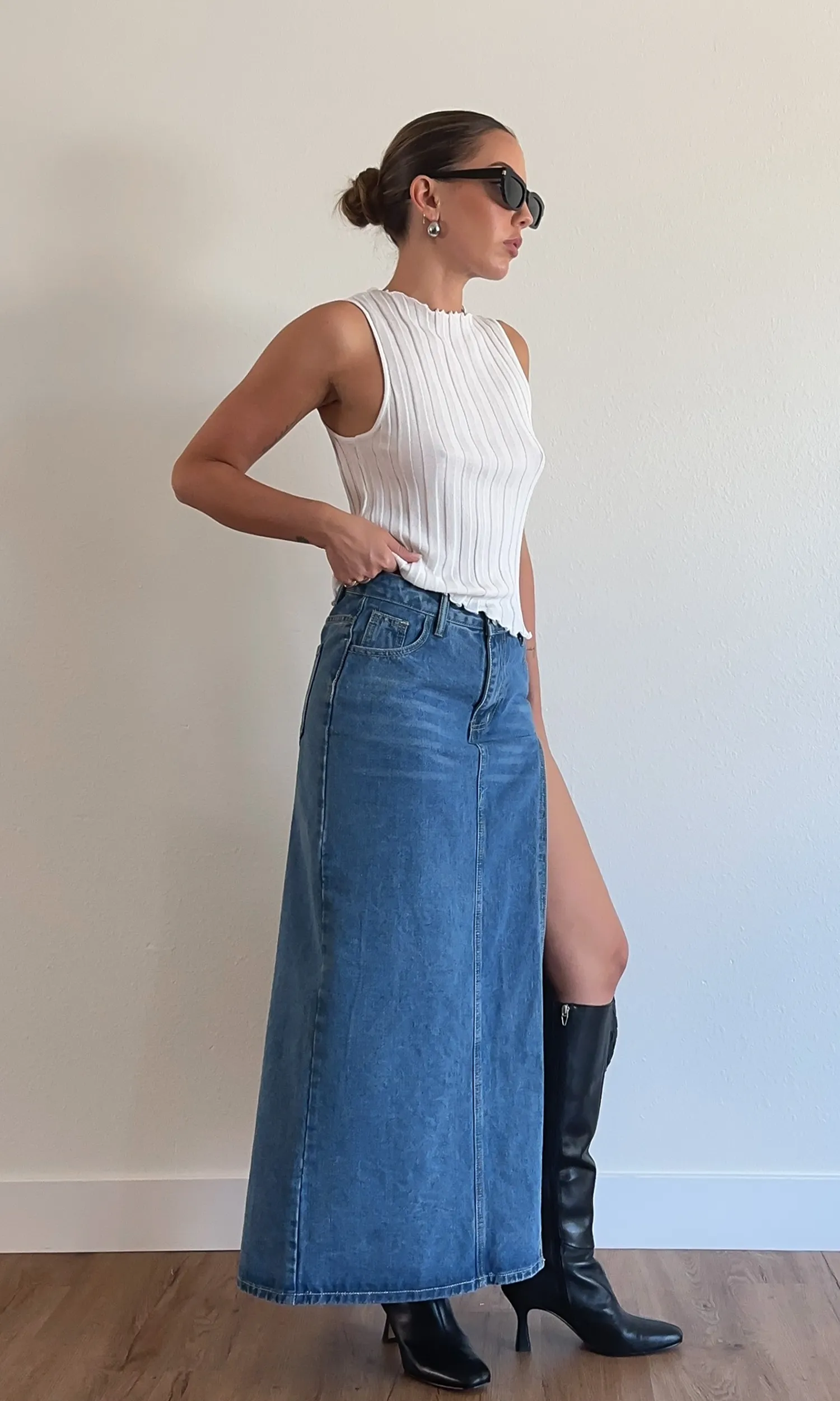 Split Decision Maxi Skirt