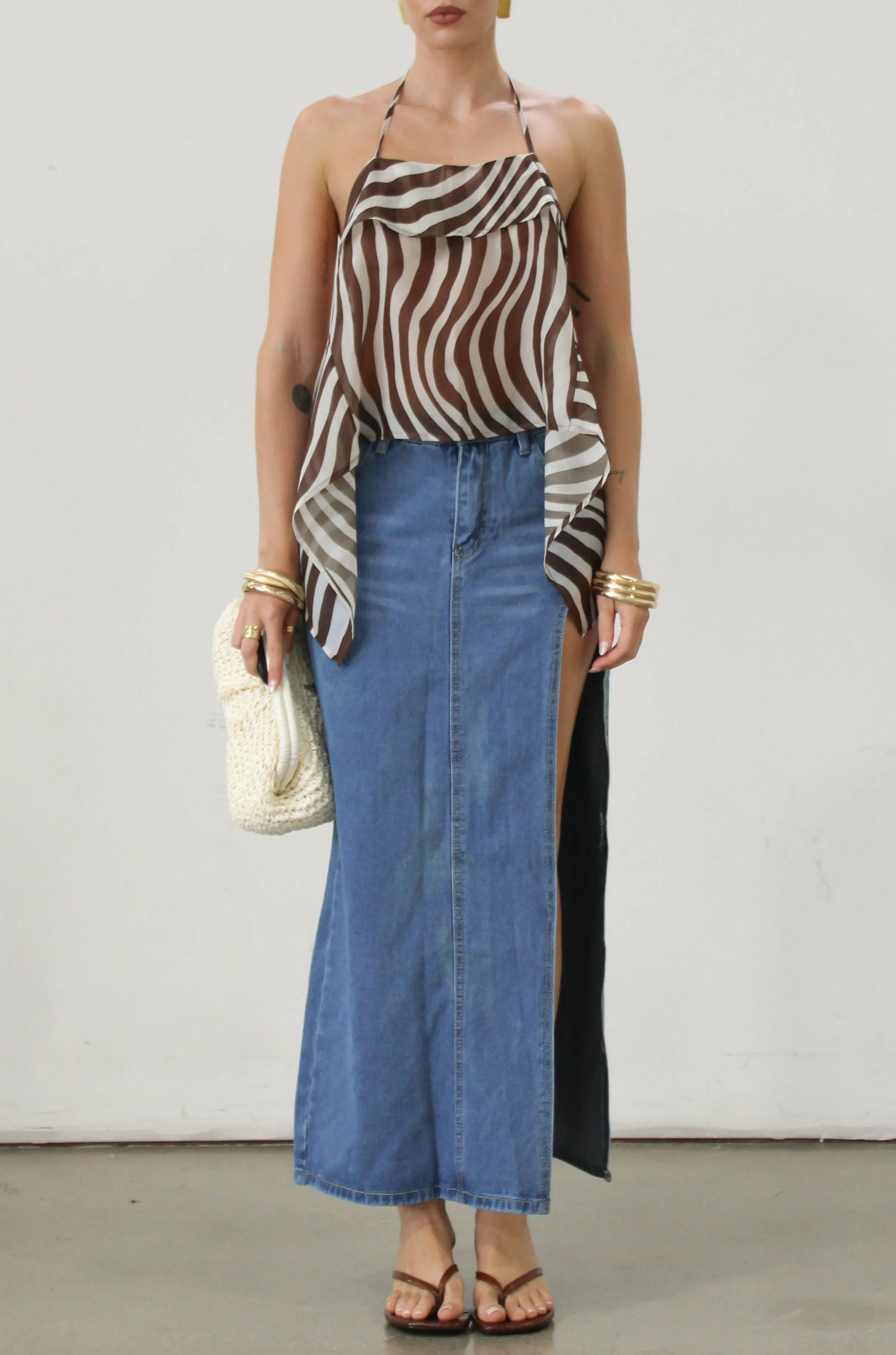 Split Decision Maxi Skirt