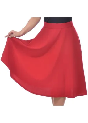 Steady Clothing High Waist Thrills 50's Swing Skirt Red