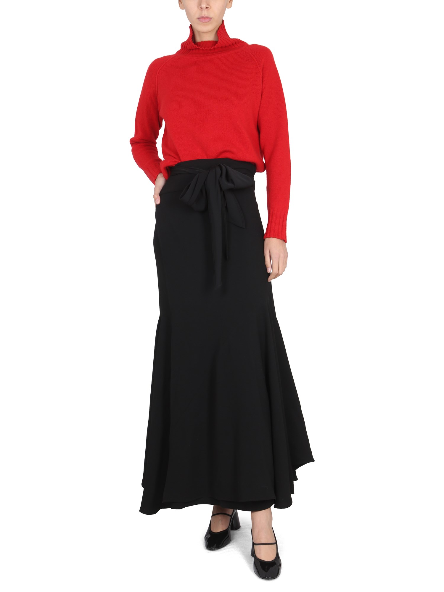 STEFANO MORTARI    HIGH WAIST SKIRT WITH BOW