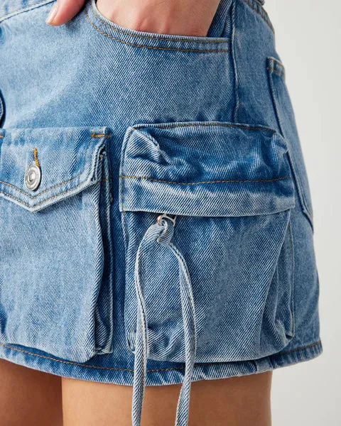 Steve Madden Evalina Denim Mini Skirt