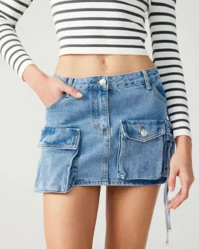 Steve Madden Evalina Denim Mini Skirt