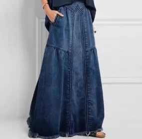 Street Denim Skirt Dark