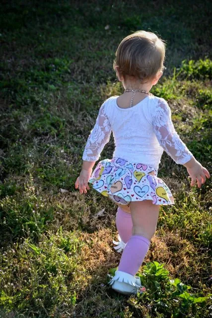 Sweet Candy Hearts Skirted Bloomers