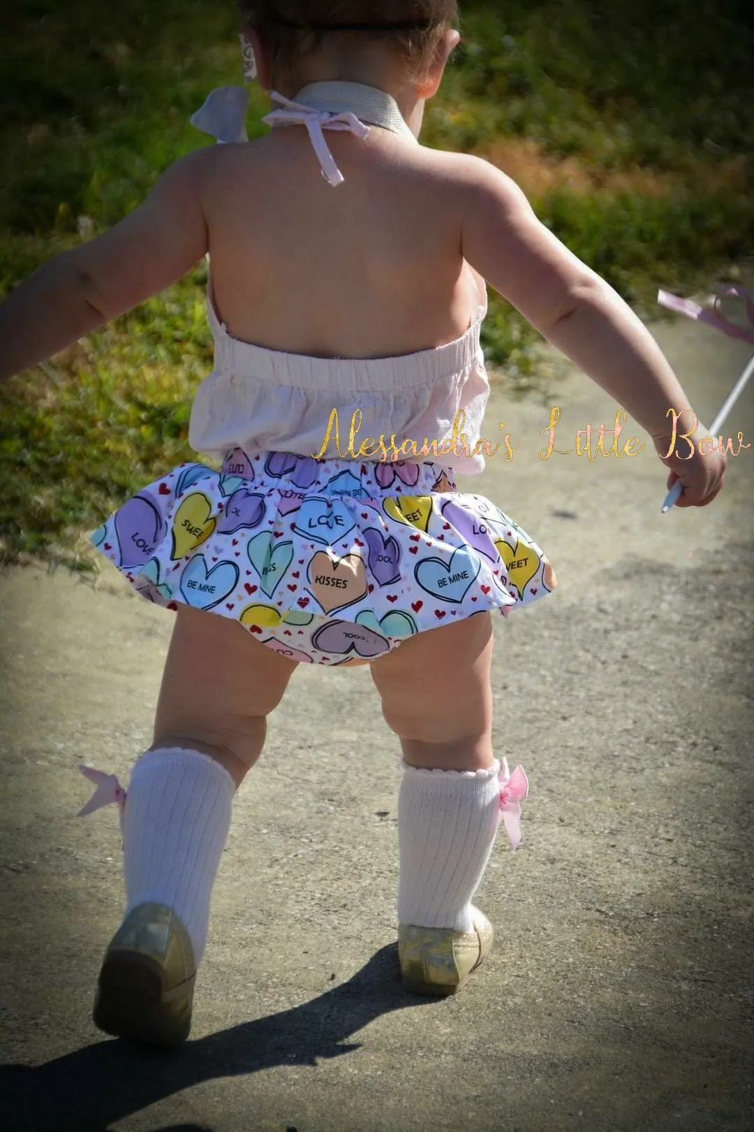 Sweet Candy Hearts Skirted Bloomers