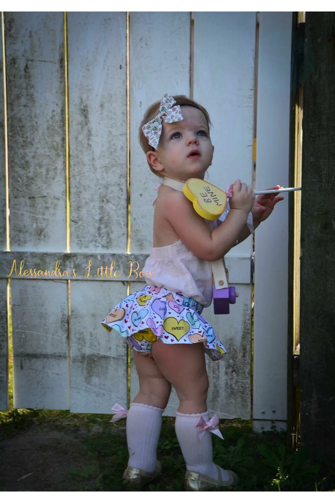 Sweet Candy Hearts Skirted Bloomers