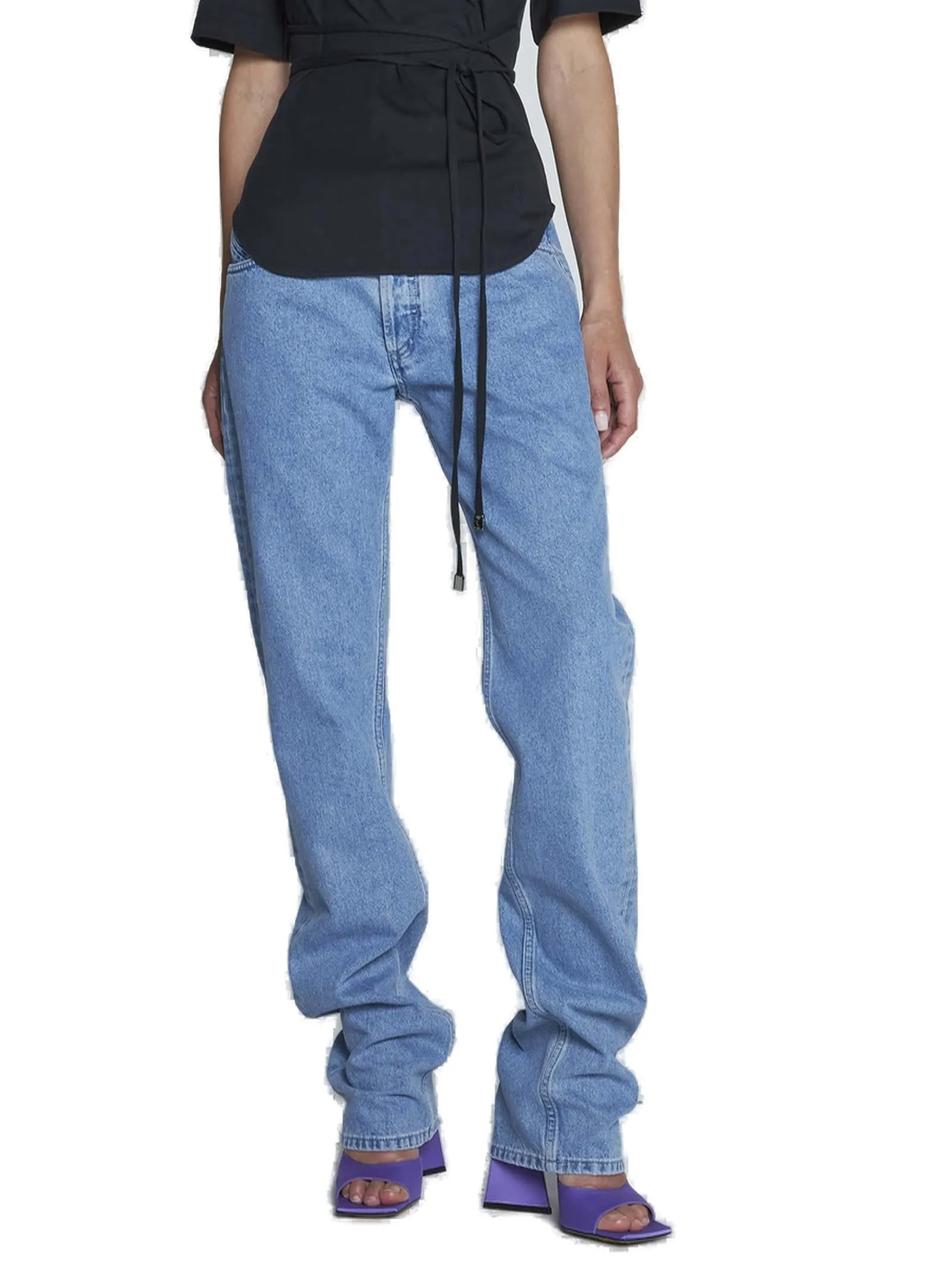 The Attico Boyfriend High Waist Jeans