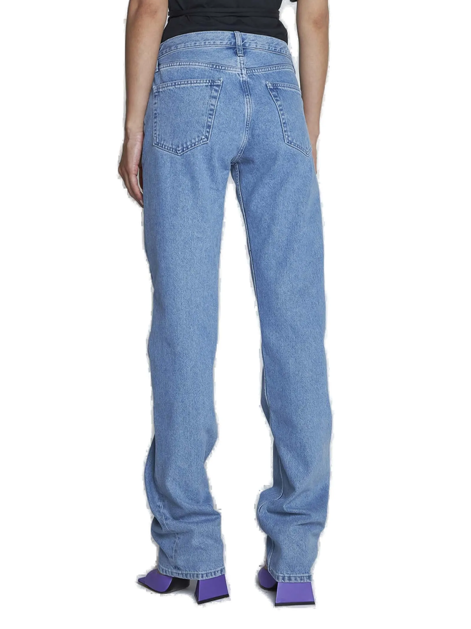 The Attico Boyfriend High Waist Jeans