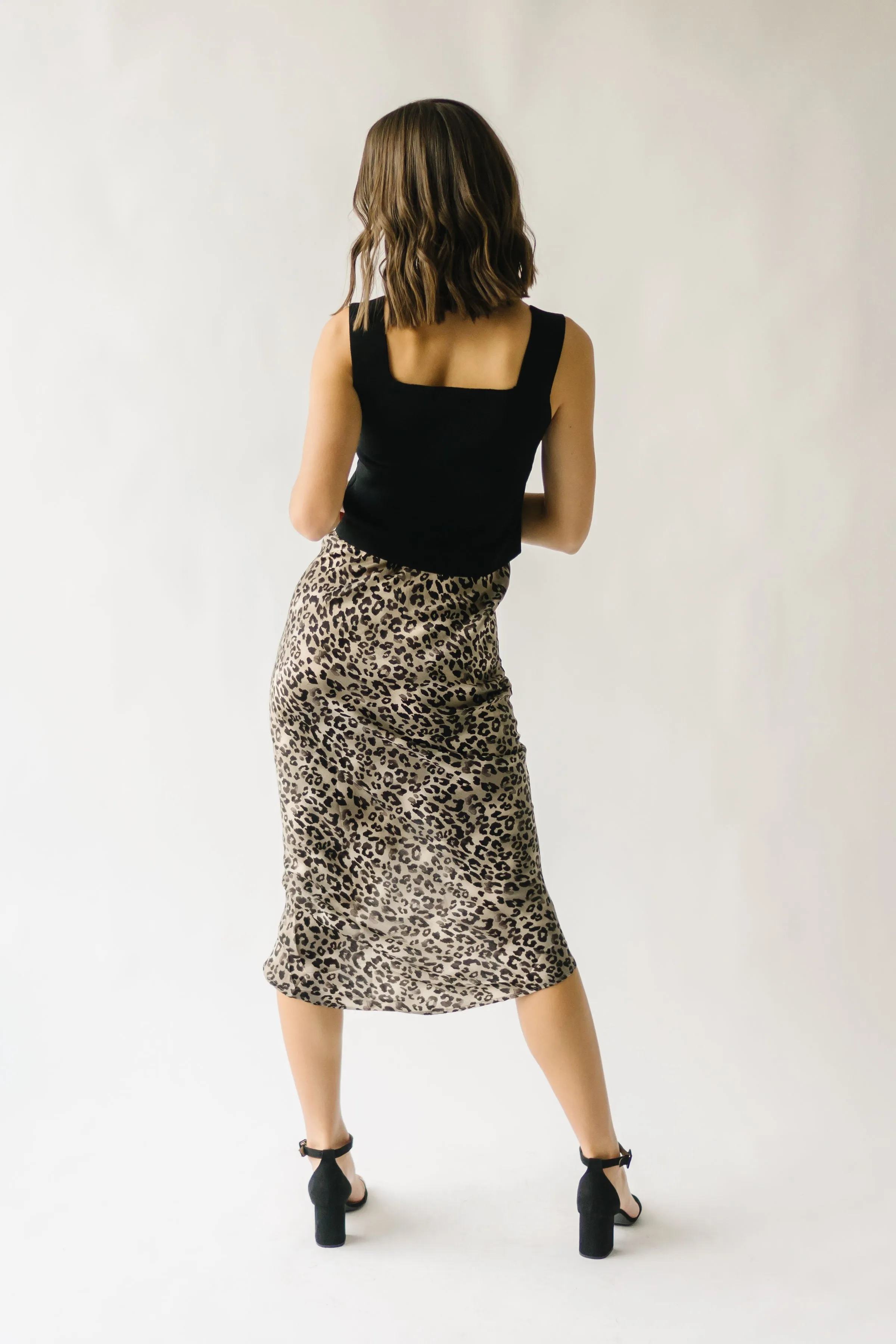 The Camden Ruched Skirt in Leopard