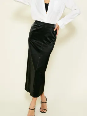 The Dixie Black Leather Skirt