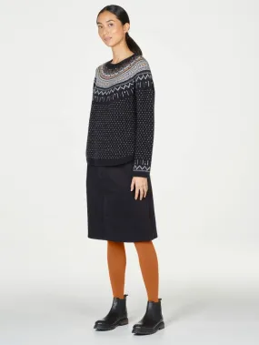 Thought Black Poppie Straight Corduroy Skirt