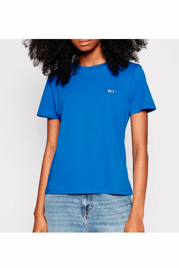 Tommy Hilfiger Women Regular Logo Tee Ocean Blue