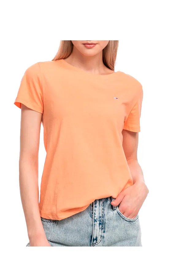 Tommy Hilfiger Women Regular Logo Tee Orange