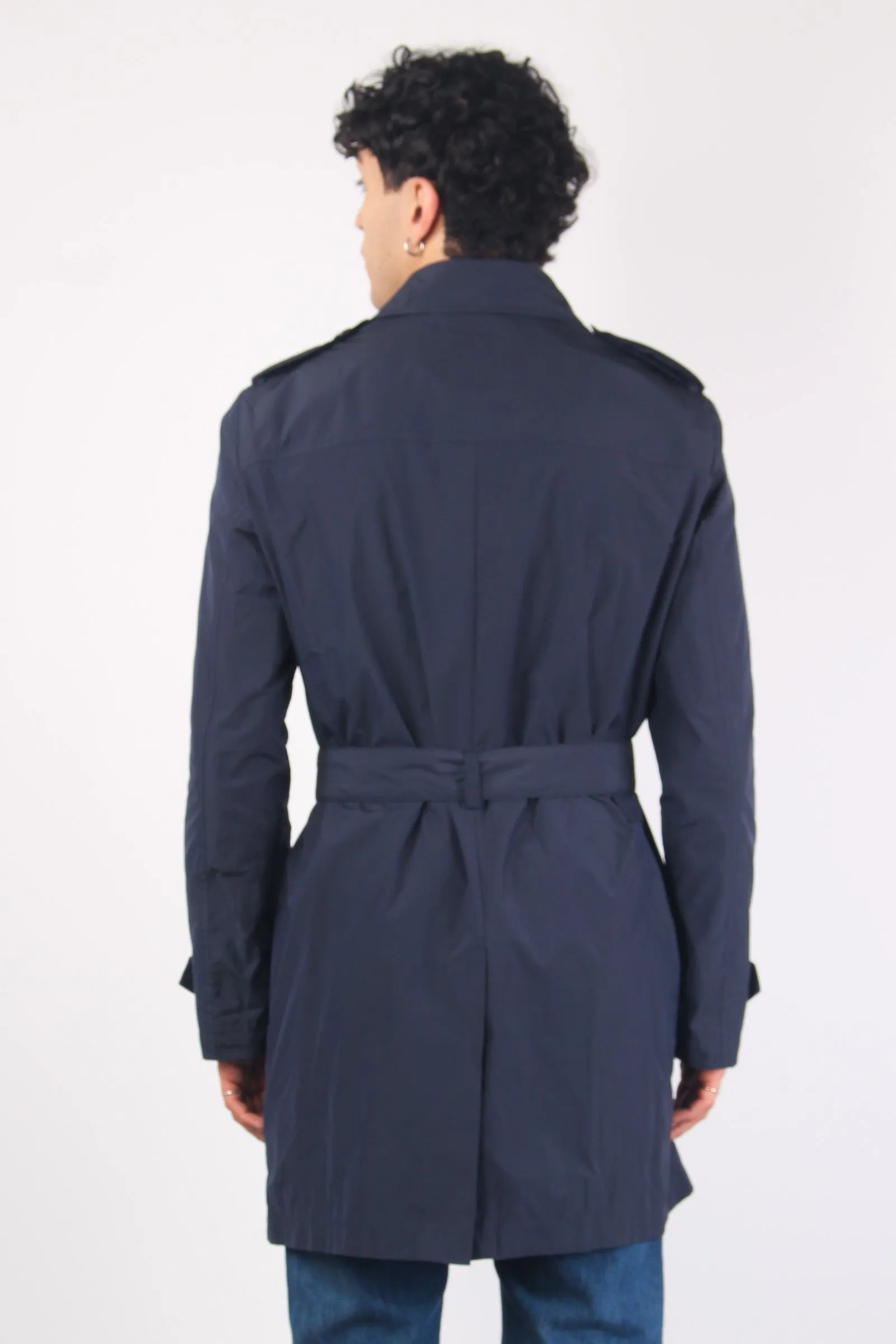 Trench Nylon Memory Blu Navy