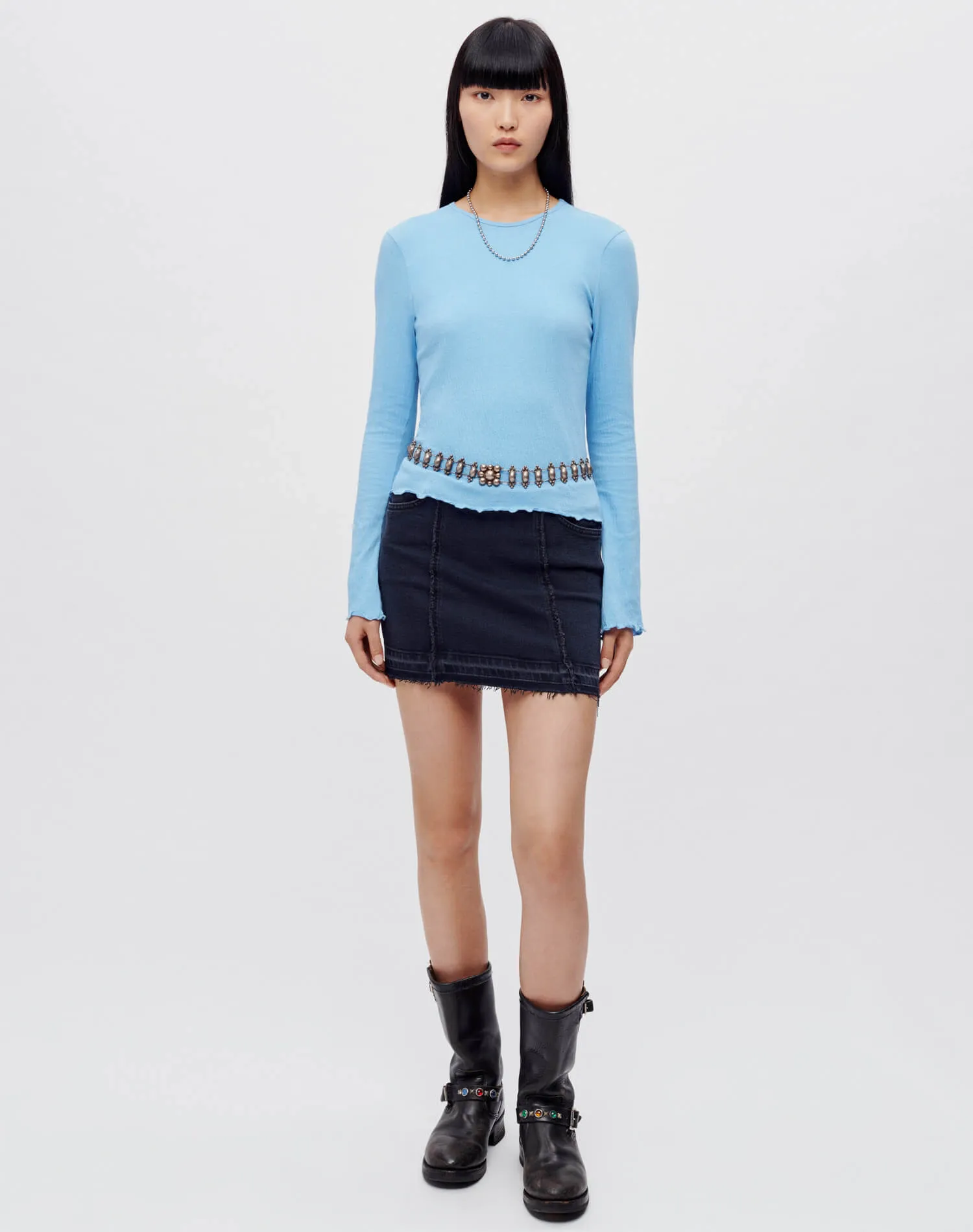 Tube Mini Skirt - Blacken Blue