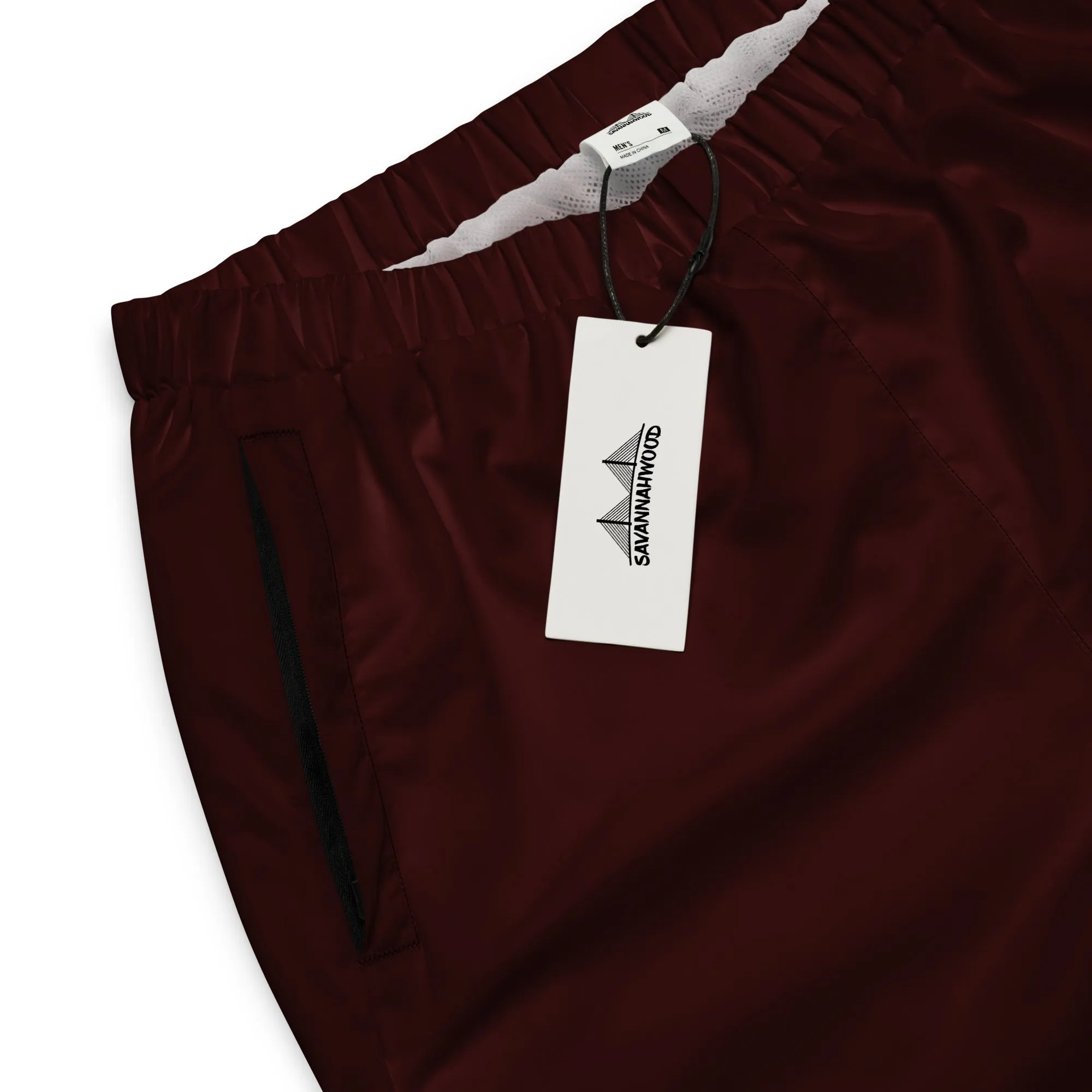 Unisex Windbreaker Pants Burgundy (Camo)