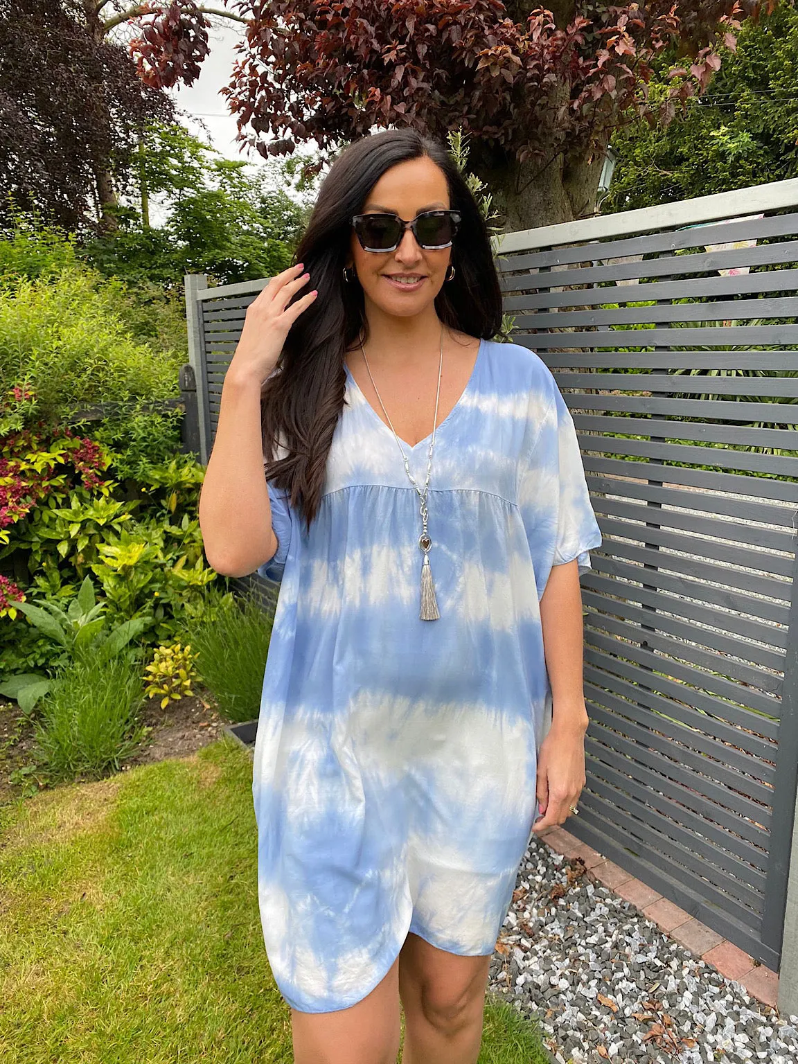 V Neck Tie Dye Tunic Darcy