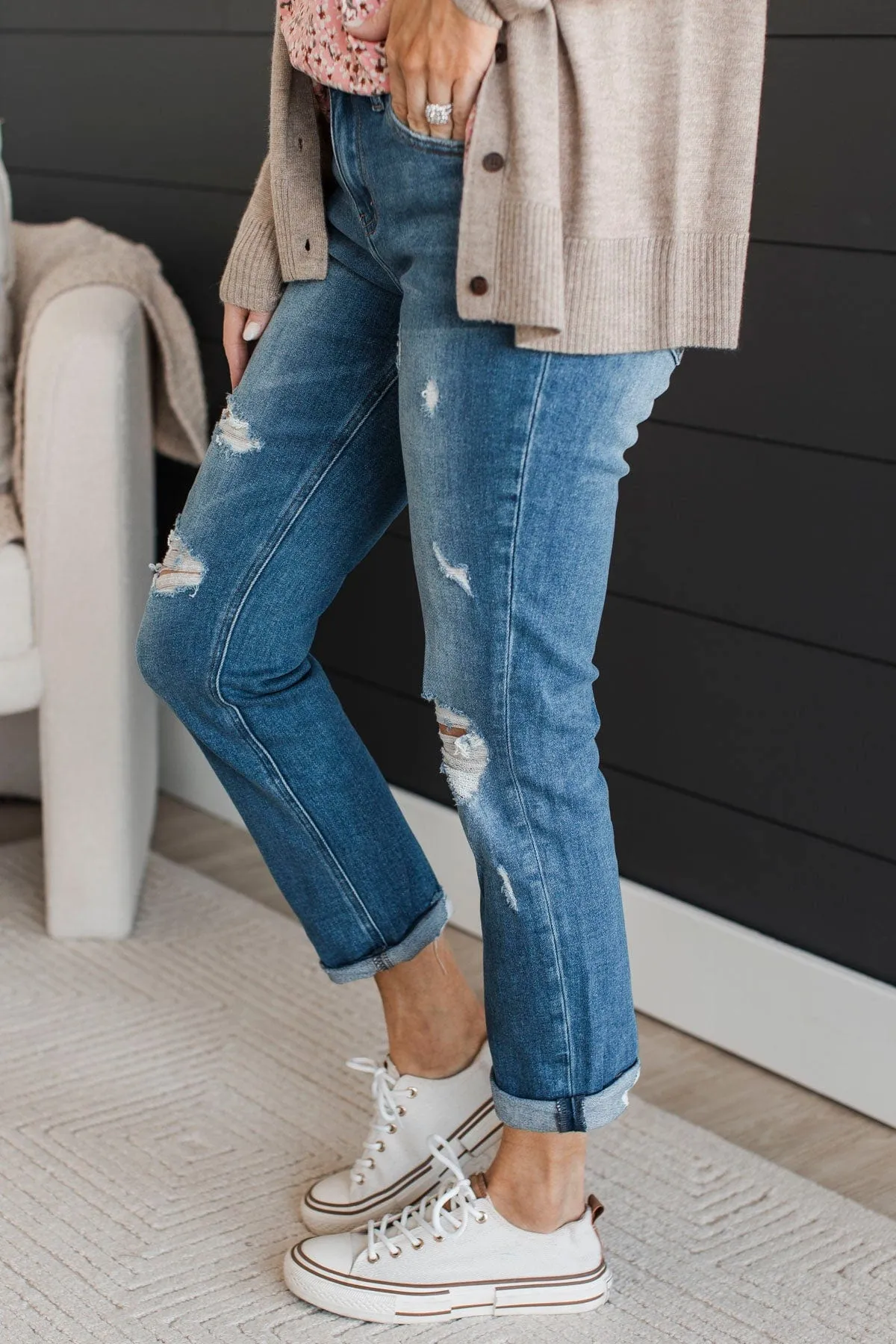 Vervet Boyfriend Jeans- Cordelia Wash