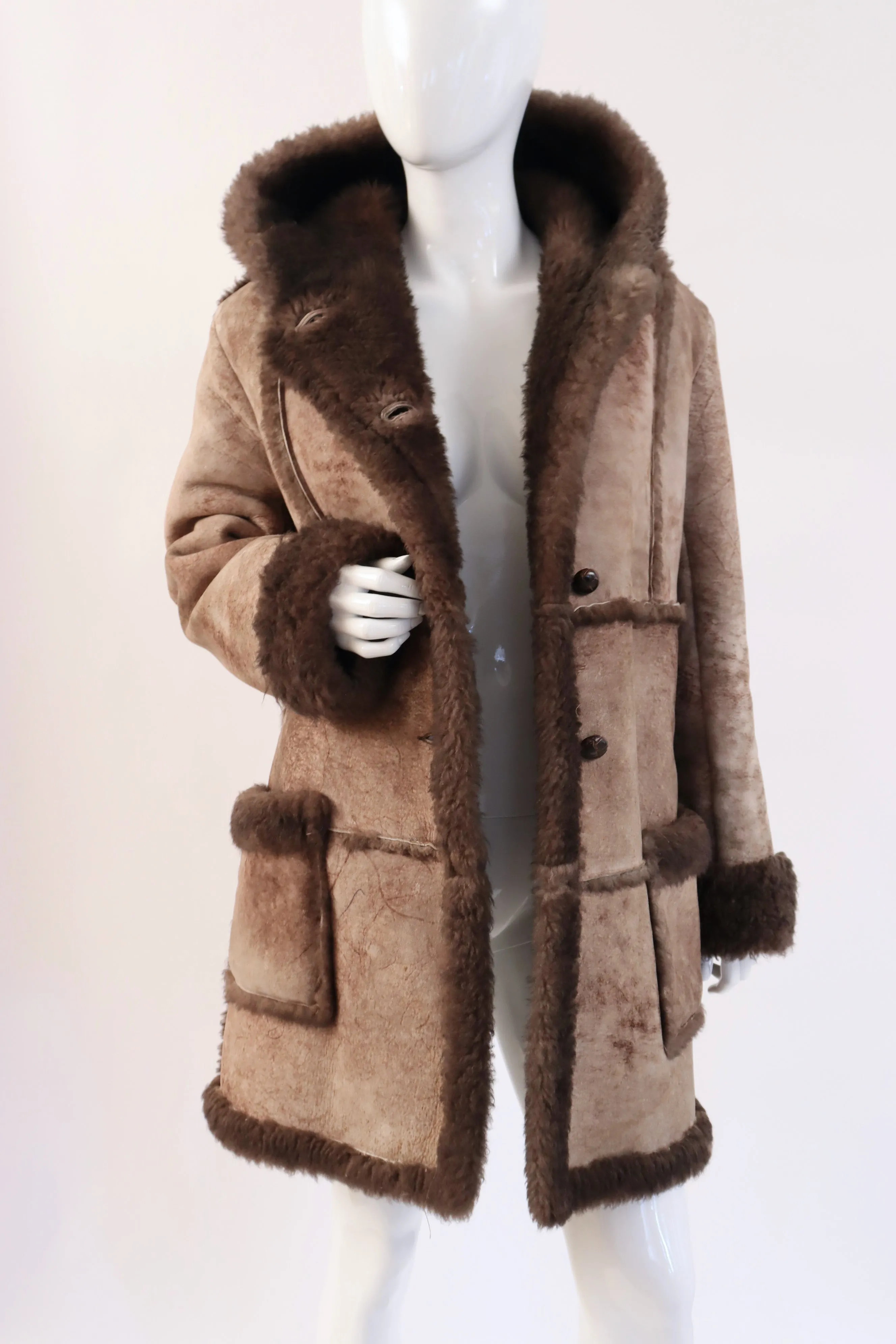 Vintage 70's ARDNEY Natural Shearling Coat