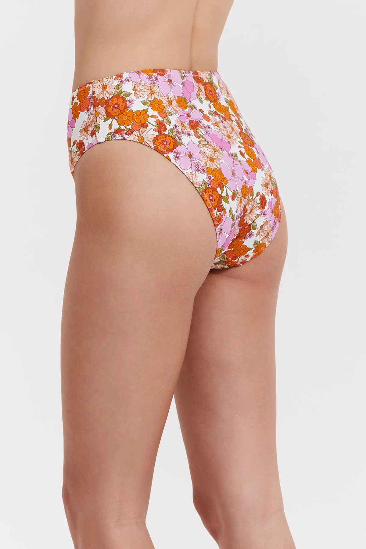 VINTAGE FLORALS HIGH WAIST BIKINI BOTTOM