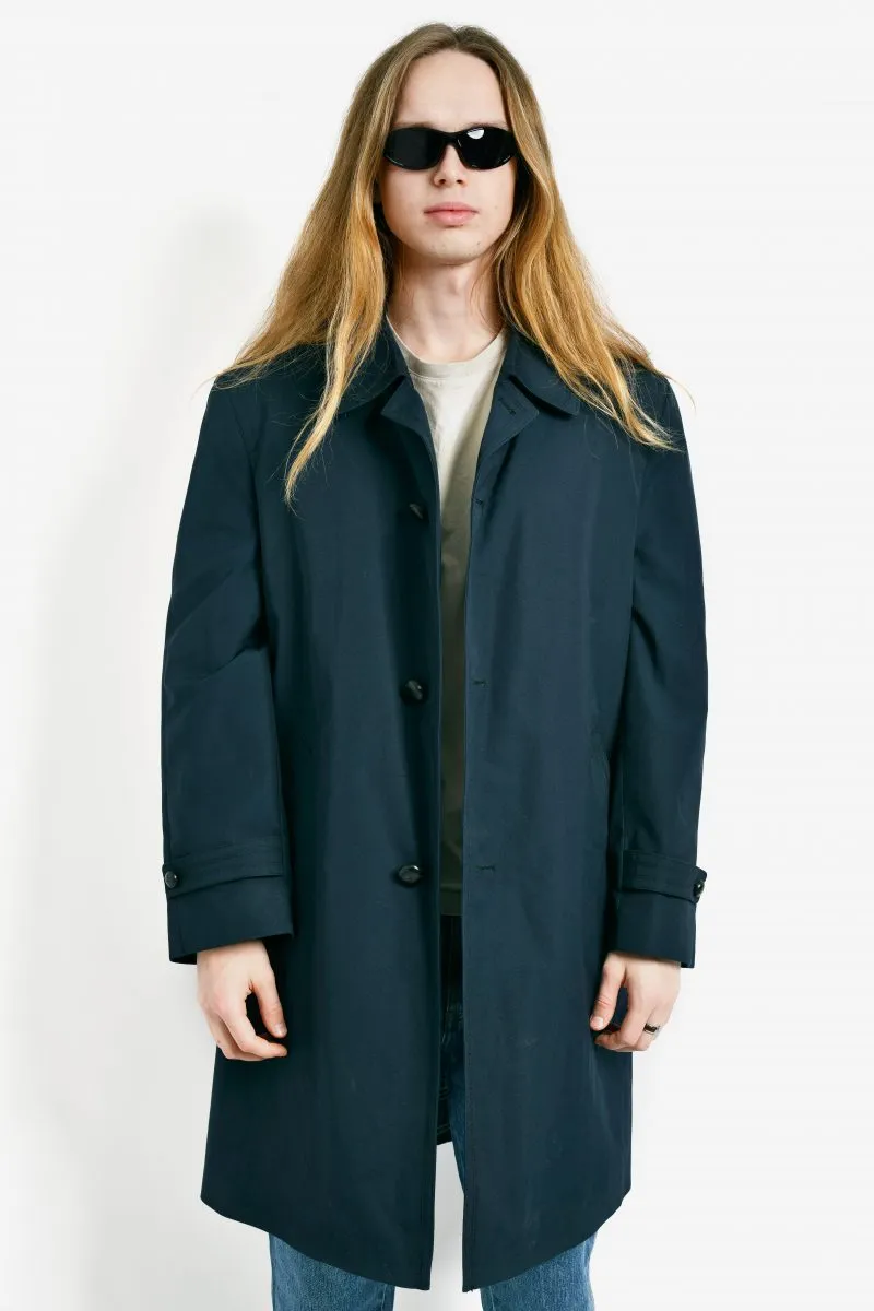 Vintage overcoat navy dark blue