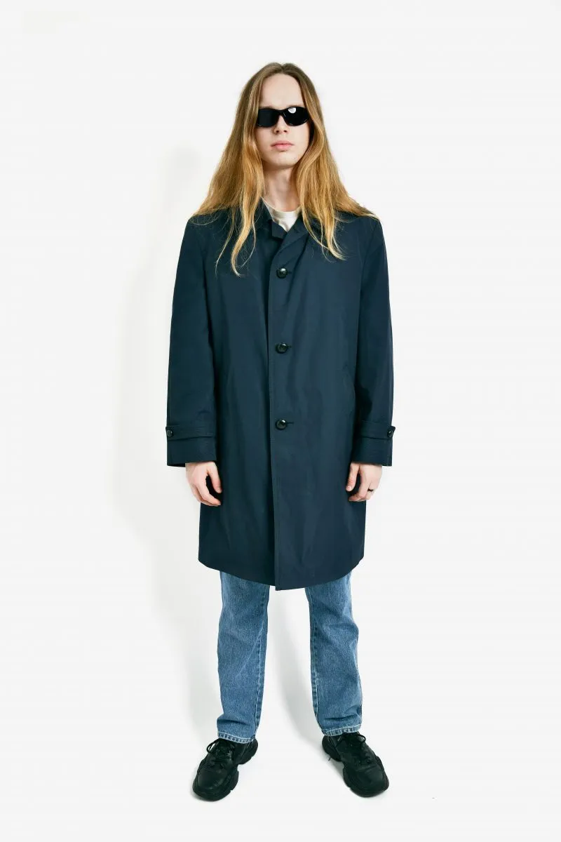 Vintage overcoat navy dark blue