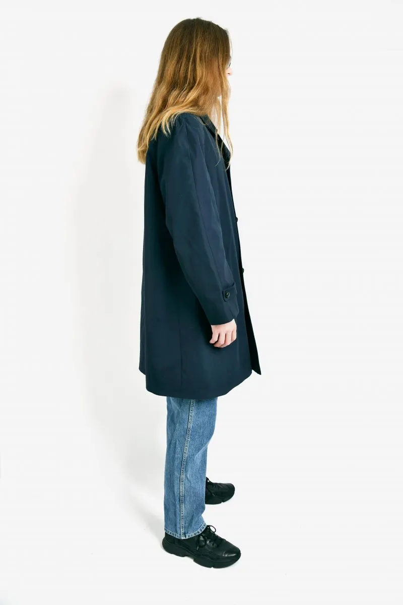 Vintage overcoat navy dark blue