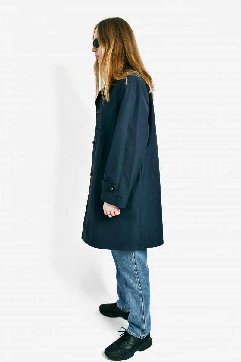 Vintage overcoat navy dark blue