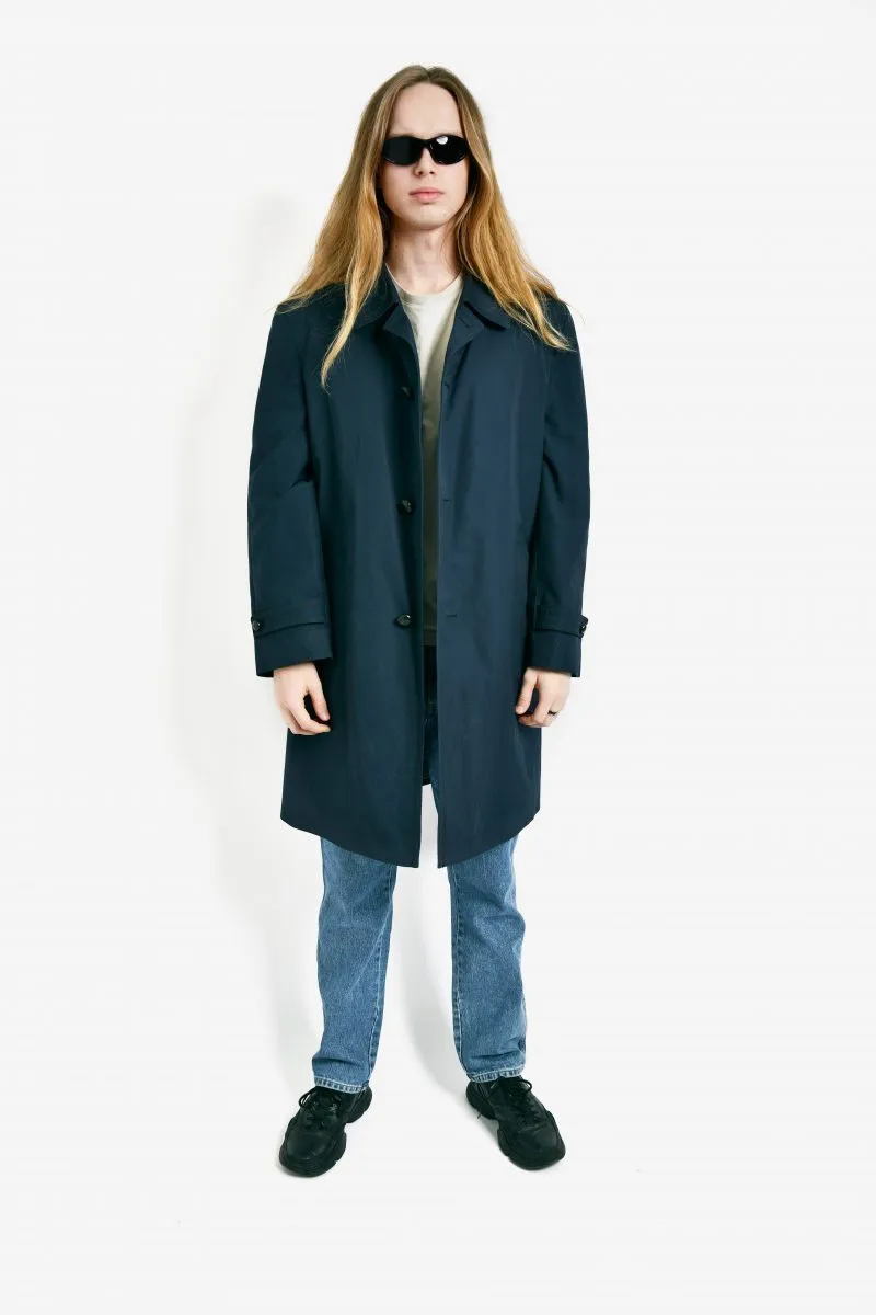 Vintage overcoat navy dark blue