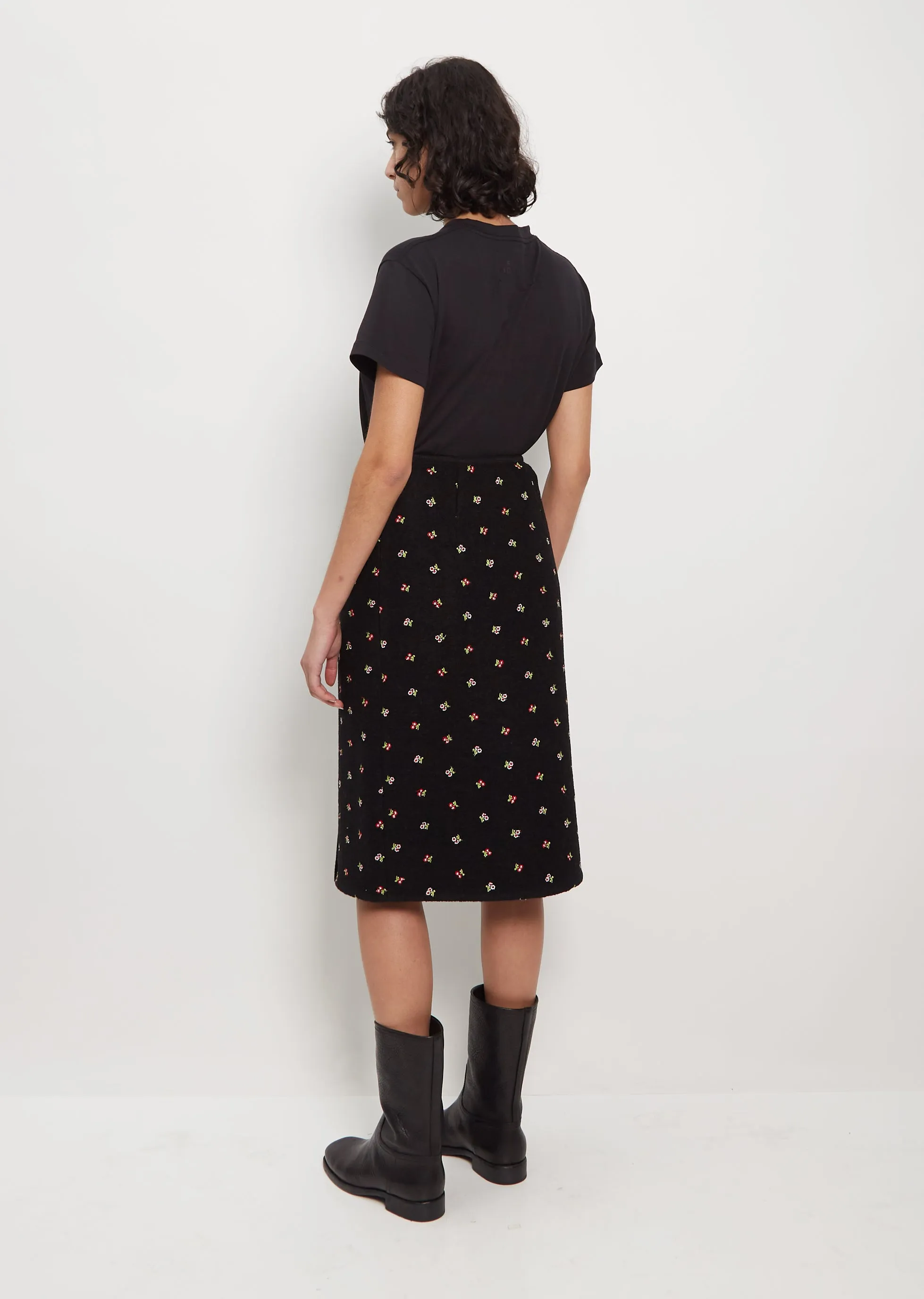 Walker Skirt — Black Flowers