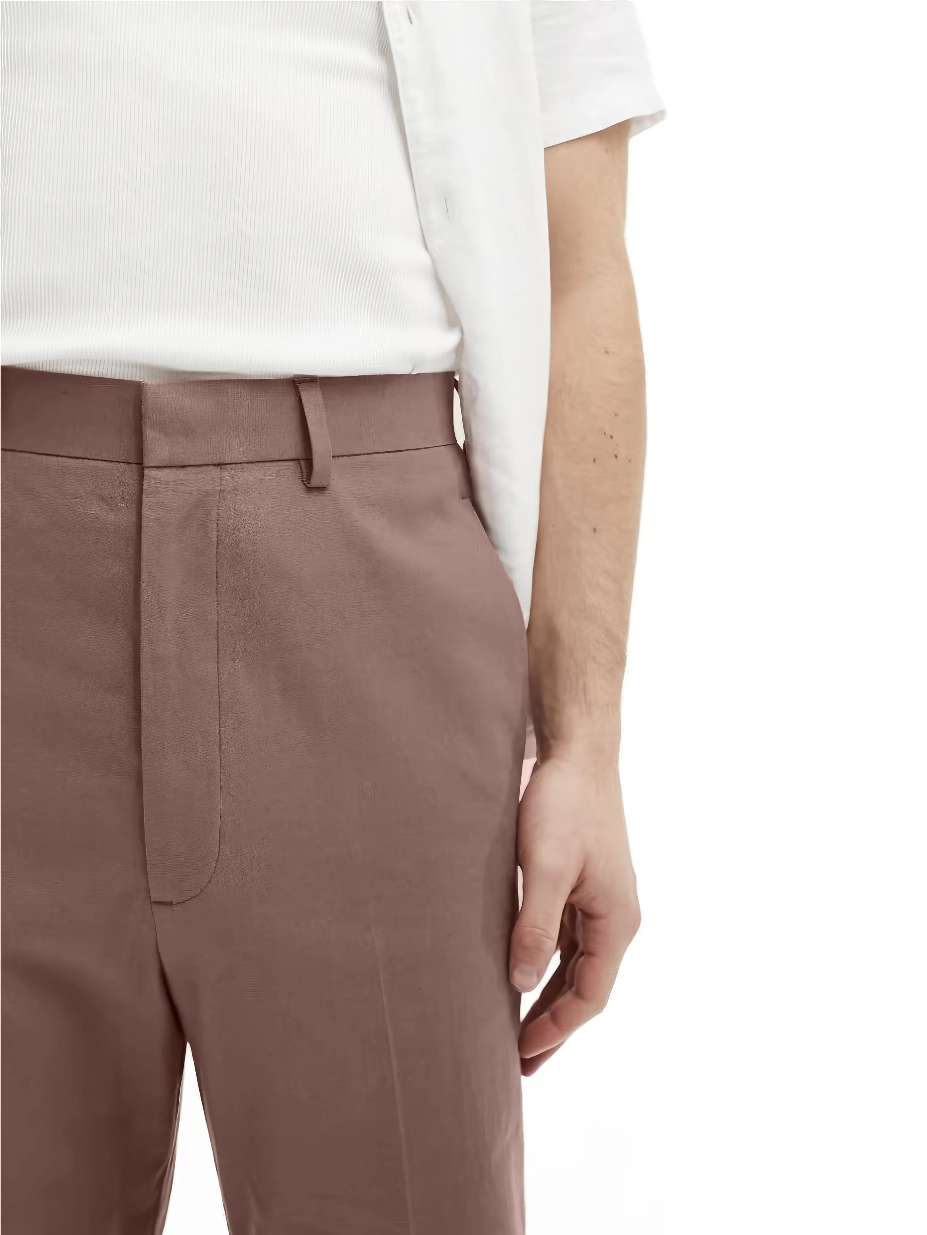 Warm Taupe High Waist Flared Trousers