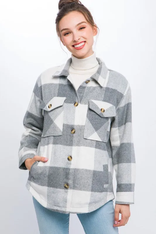 Waverly Plaid Button Down Jacket [online exclusive]