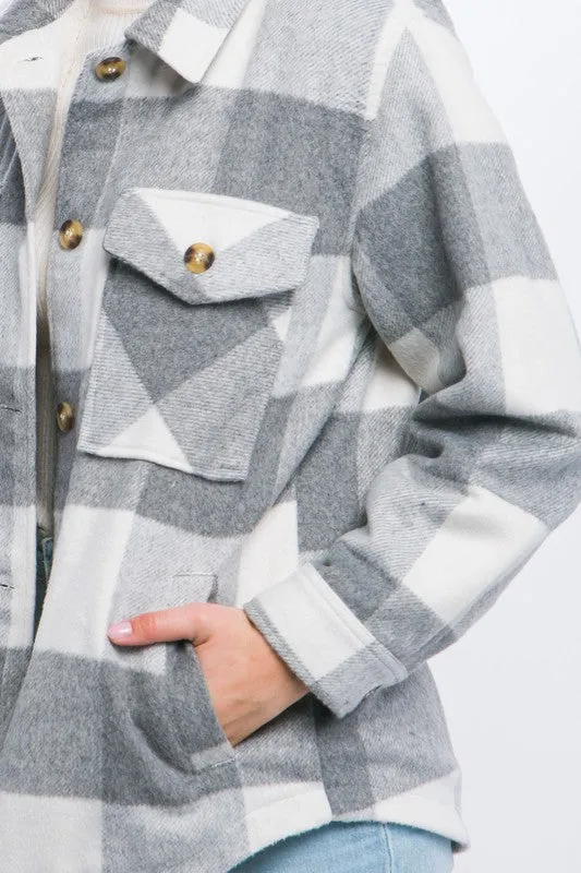 Waverly Plaid Button Down Jacket [online exclusive]