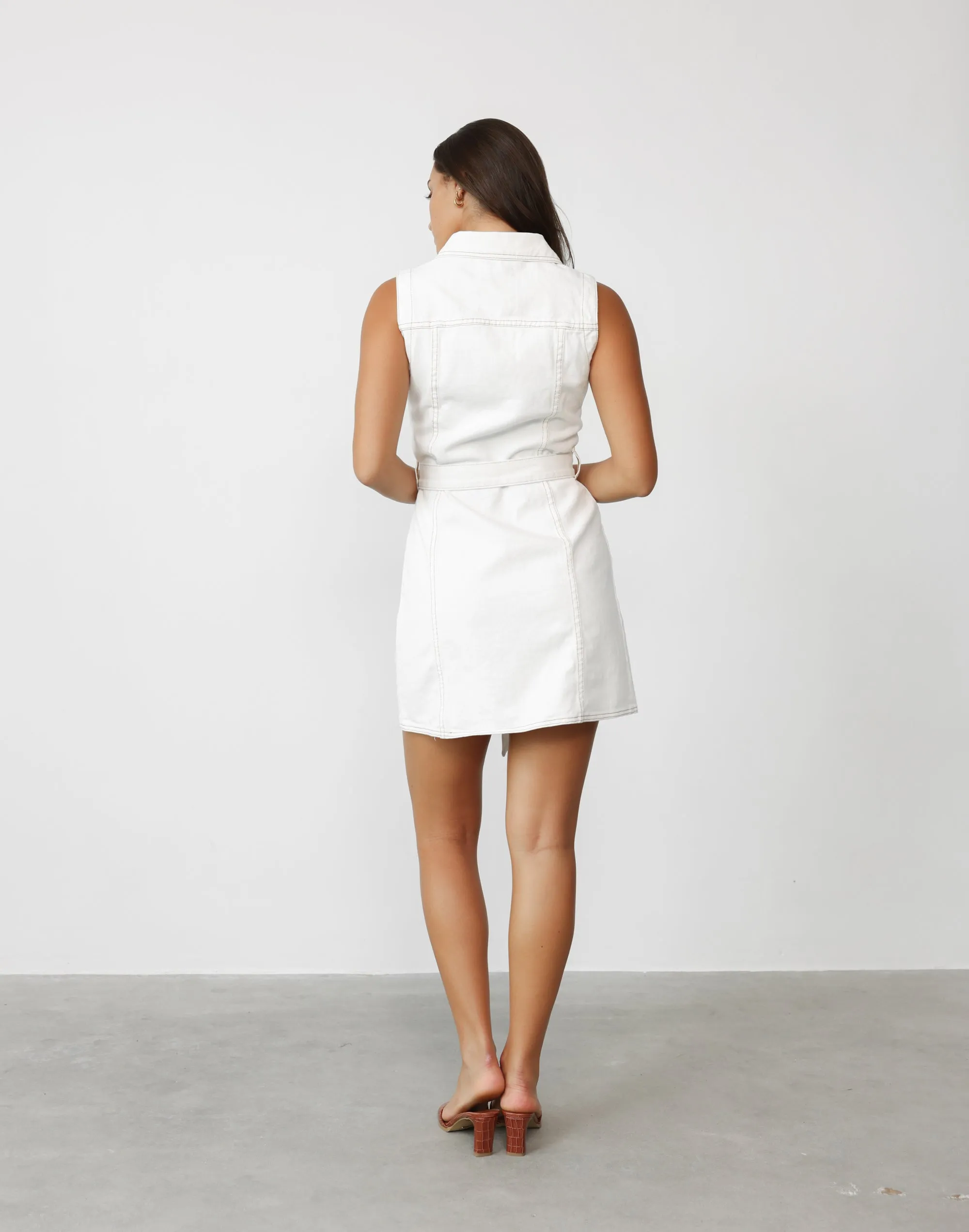 Winnie Mini Dress (White)