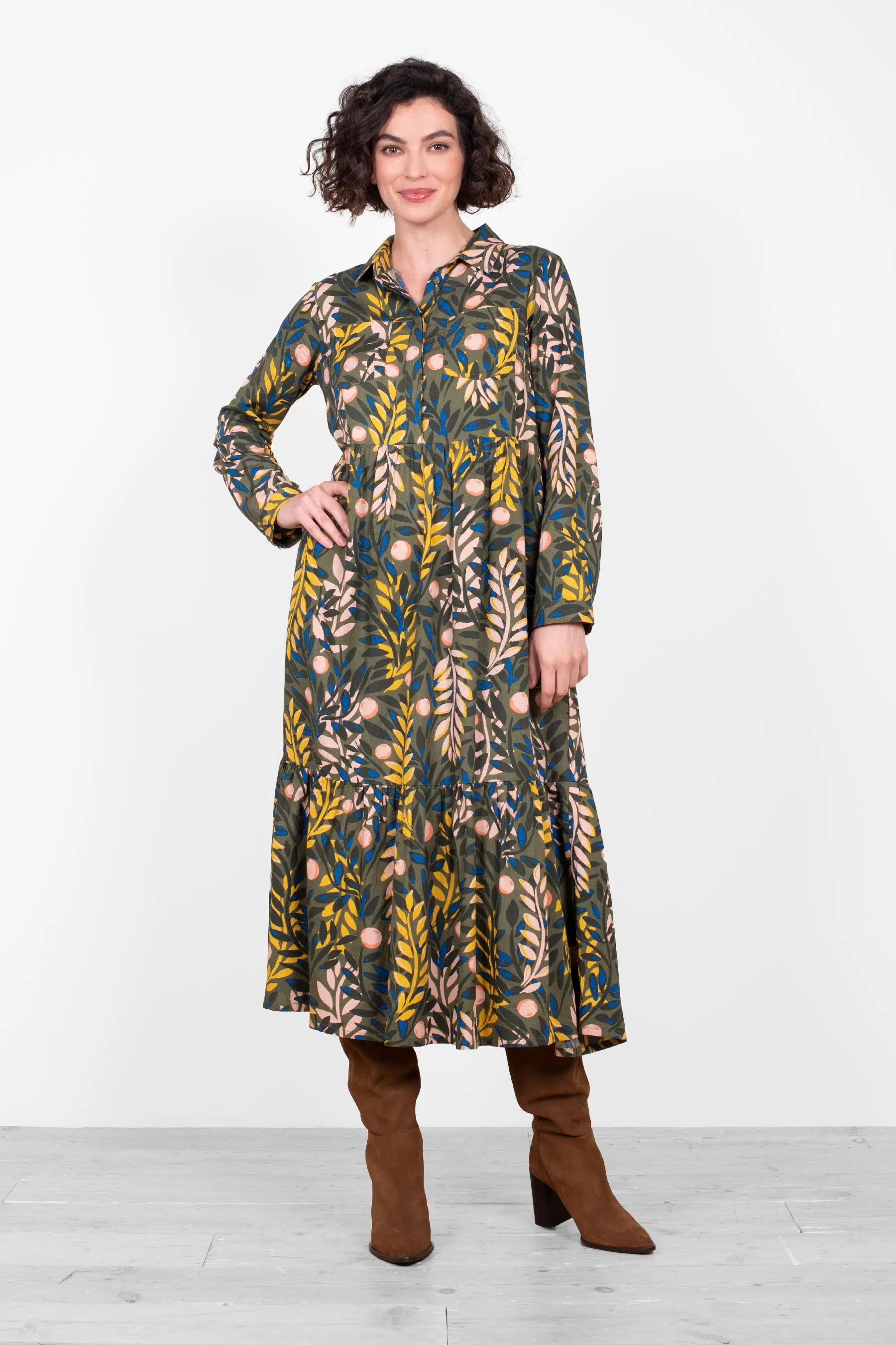 Winter Trailing Shirt Dress