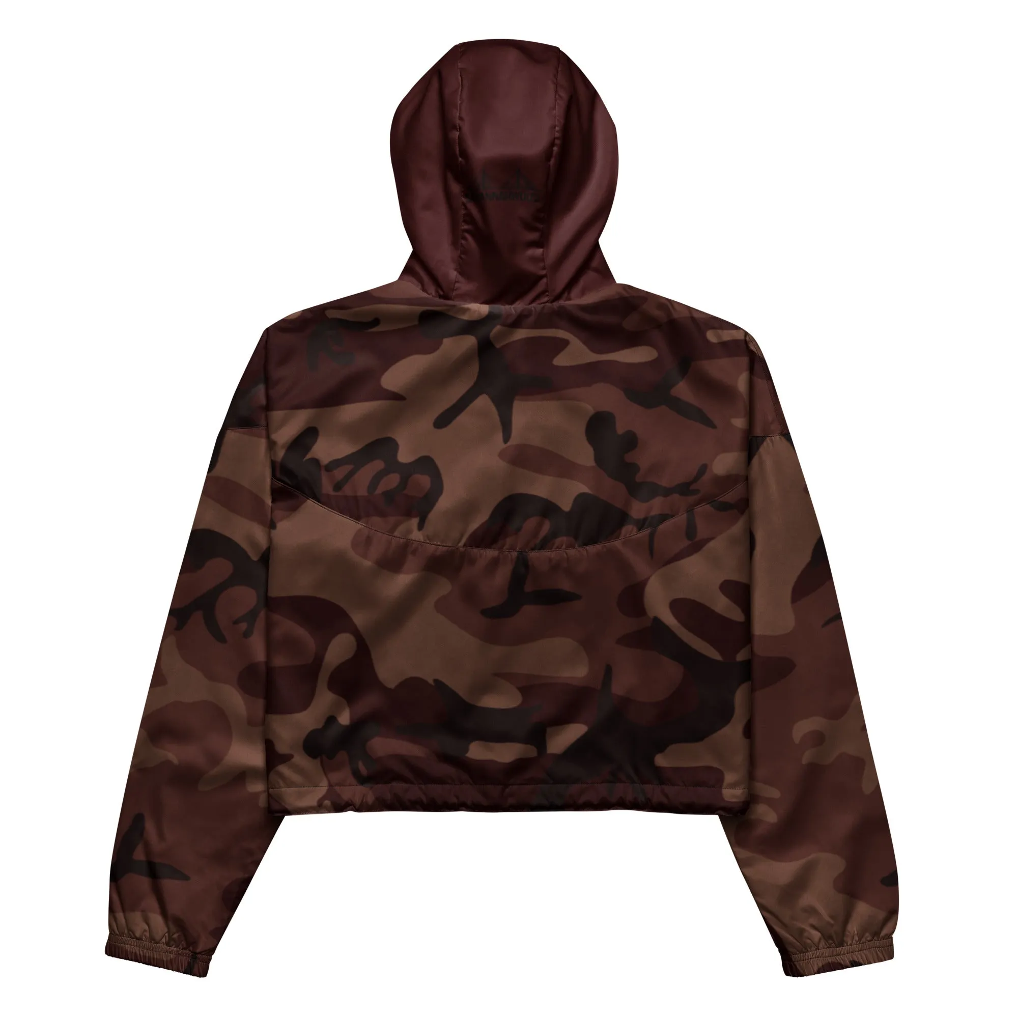 Women’s cropped windbreaker Burgundy Camo