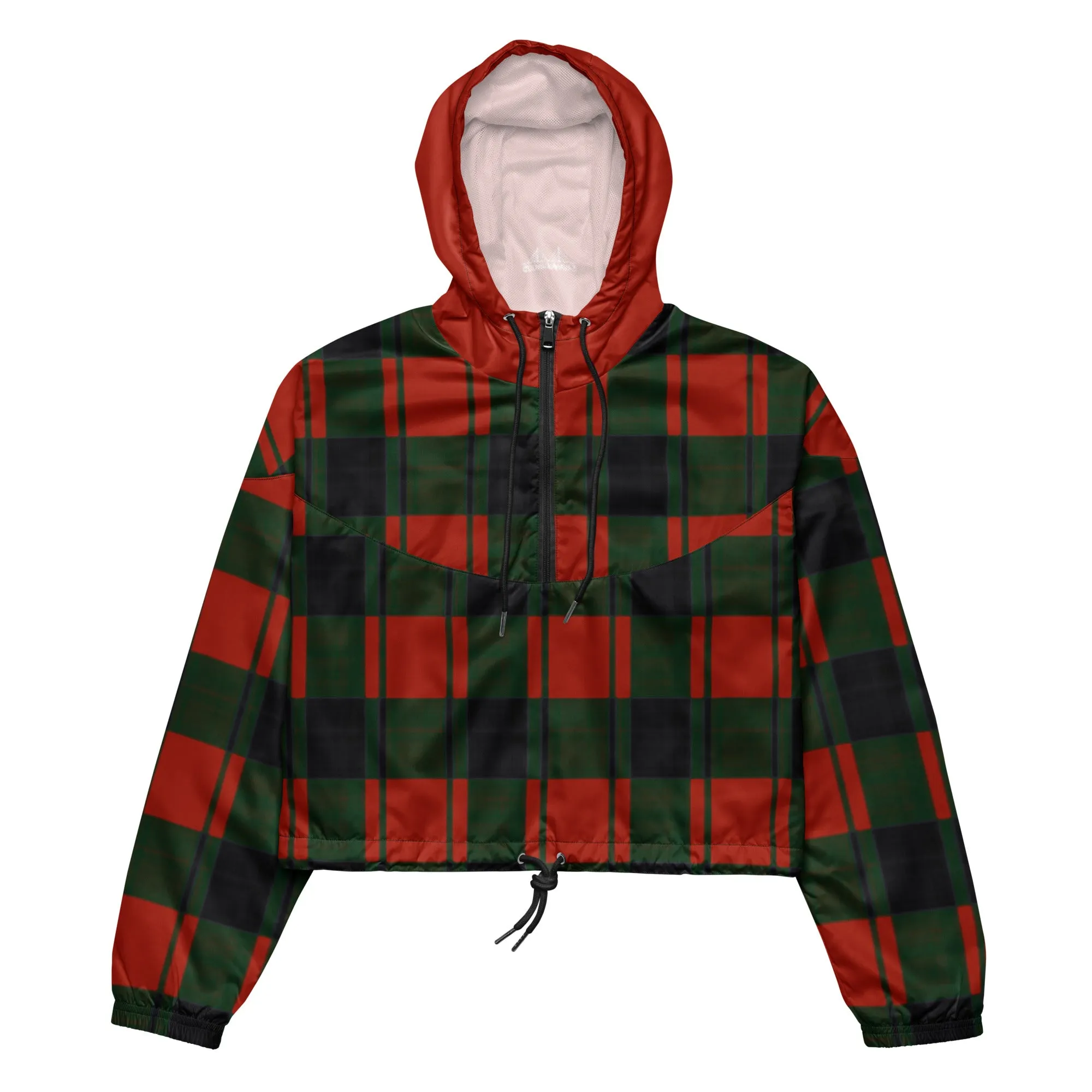 Women’s cropped windbreaker Plaid