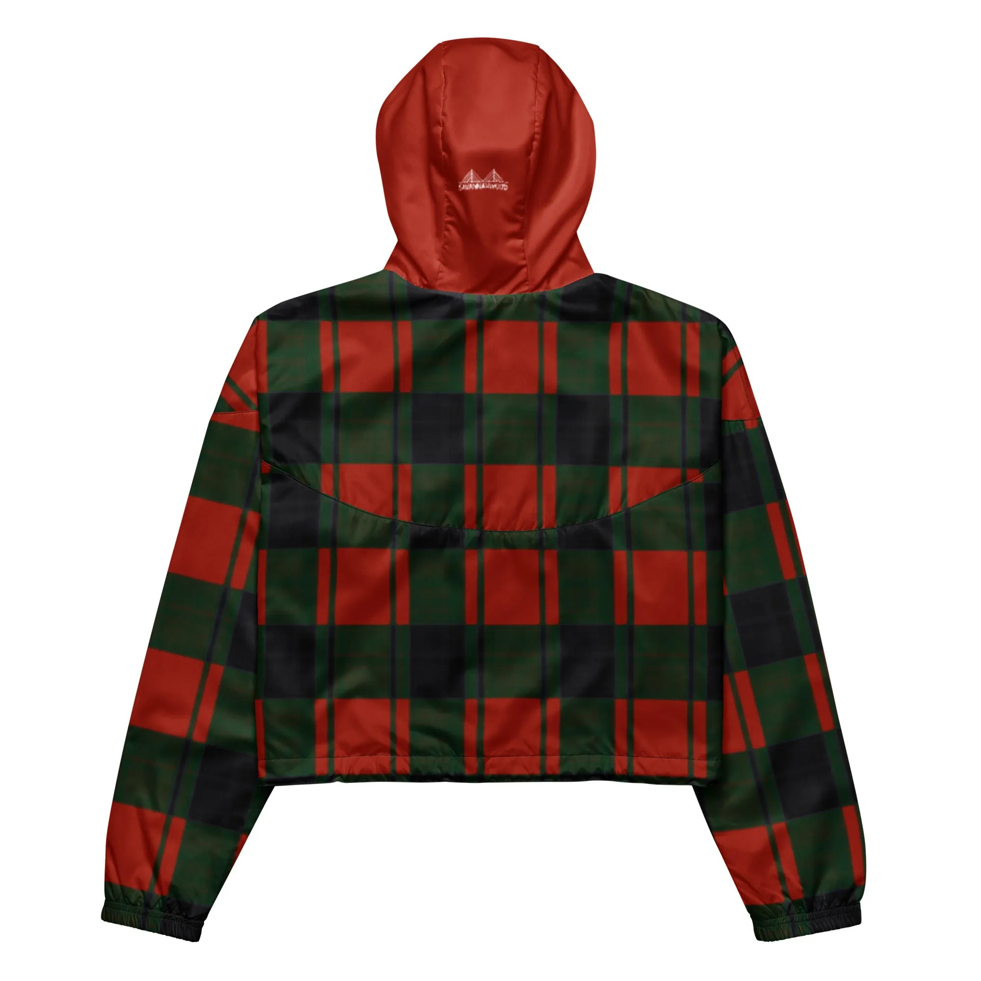 Women’s cropped windbreaker Plaid