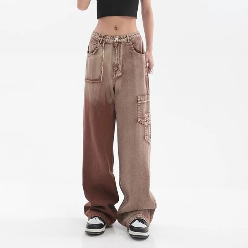 Women's Summer Hip Hop High Waist Full-Length Plaid Cargo Pants