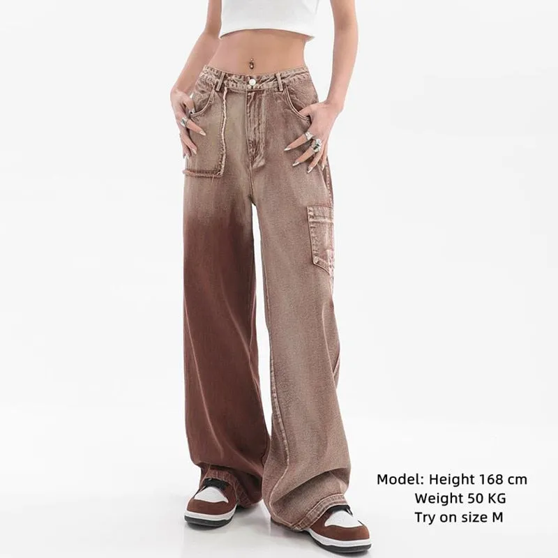 Women's Summer Hip Hop High Waist Full-Length Plaid Cargo Pants