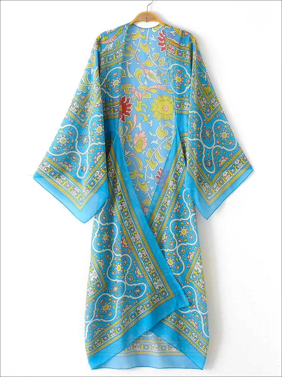 Women's Vintage Floral Chiffon Loose Kimono