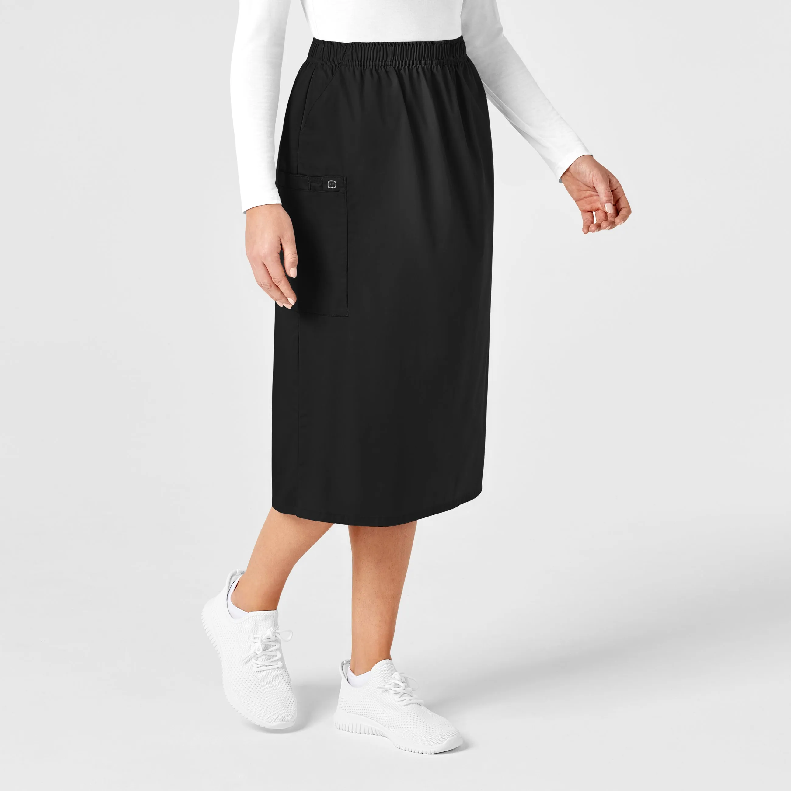 WonderWORK Women's Pull On Cargo Scrub Skirt - Black