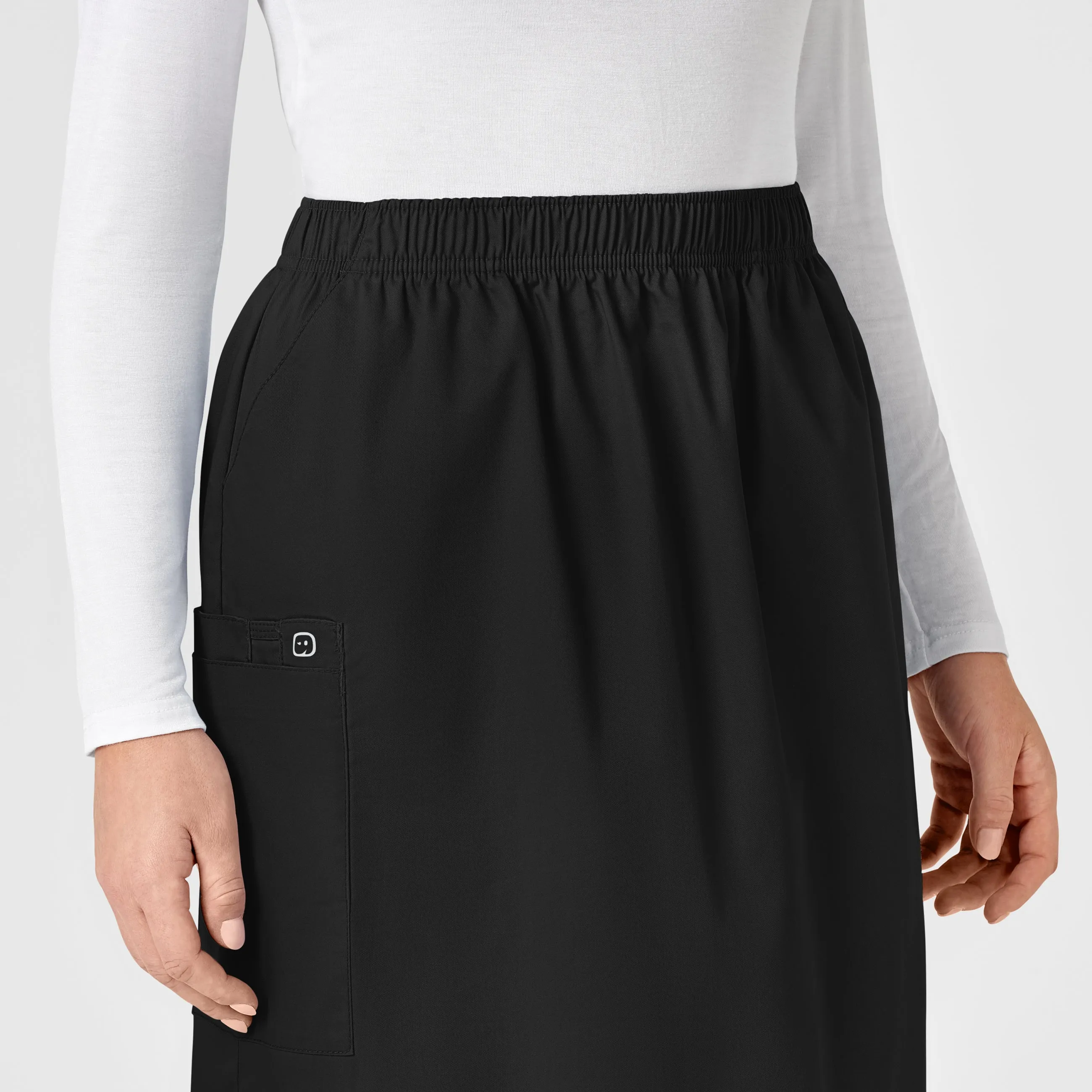 WonderWORK Women's Pull On Cargo Scrub Skirt - Black