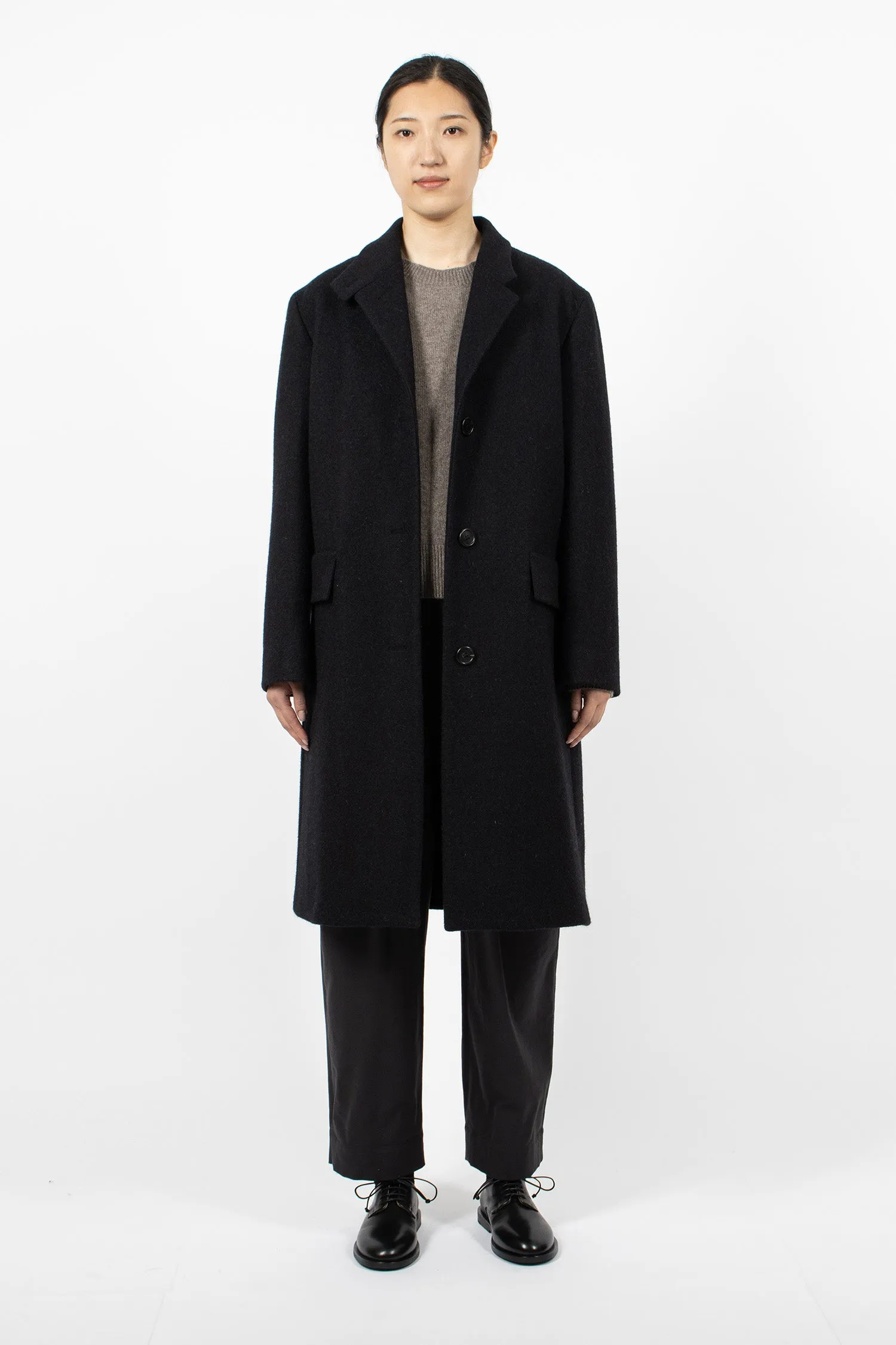 Wool Melton Overcoat Midnight