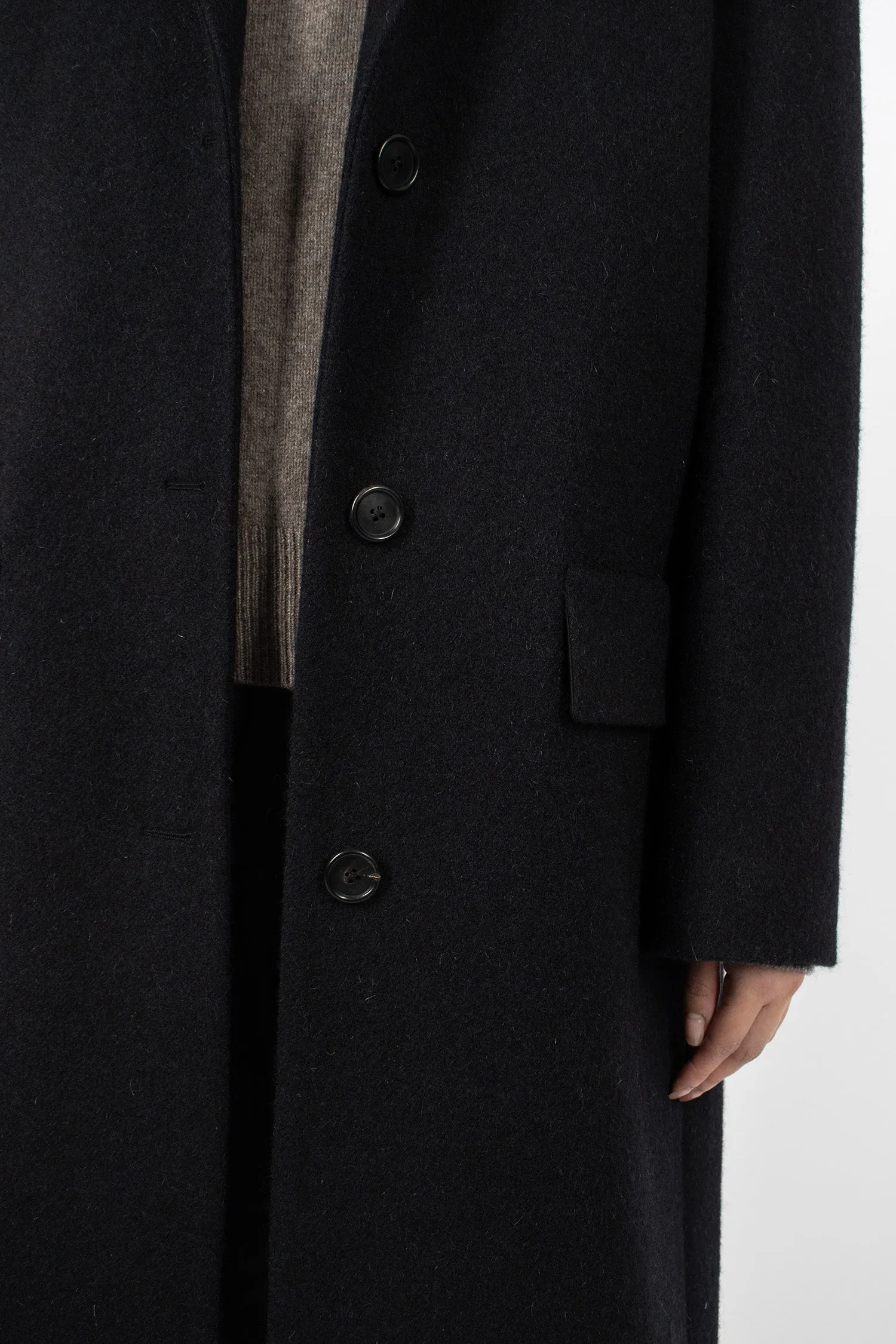 Wool Melton Overcoat Midnight