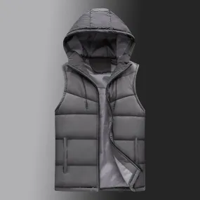 Xituodai 2022 Hot-selling New Mens Winter Vest Warm Hooded Vest Men Casual Waistcoat Sleeveless Jackets Men Thicken Parkas 6XL