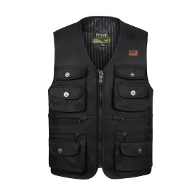 Xituodai Men Large Size XL-4XL Motorcycle Casual Vest Male Multi-Pocket Tactical Fashion Waistcoats High Quality Masculino Overa