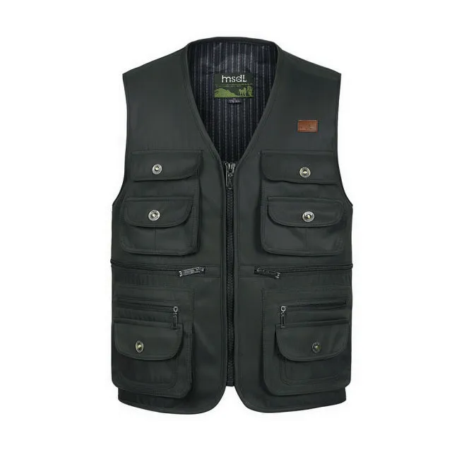 Xituodai Men Large Size XL-4XL Motorcycle Casual Vest Male Multi-Pocket Tactical Fashion Waistcoats High Quality Masculino Overa